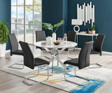 Novara White Marble 120cm Round Dining Table & 6 Lorenzo Chairs - novara-120cm-round-wht-dining-table-6-black-lorenzo-chairs.jpg