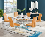 Novara White Marble 120cm Round Dining Table & 6 Lorenzo Chairs - novara-white-marble-120cm-round-dining-table-6-mustard-lorenzo-chairs.jpg