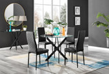 Novara Black Leg Round Glass Dining Table & 4 Milan Black Leg Chairs - novara-100-black-leg-round-dining-table-4-black-leather-milan-black-chairs-set.jpg