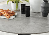 Novara Grey Concrete Effect Black Leg 120cm Round Dining Table & 4 Pesaro Black Leg Chairs - novara-concrete-120-black-metal-modern-round-dining-table-5.jpg