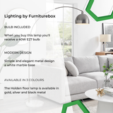 Holden Silver Metal Arc Standing Floor Lamp - Holden-Silver-infographic.png