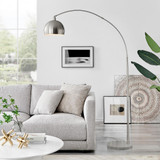 Holden Silver Metal Arc Standing Floor Lamp - Holden-Overhanging-silver-Lamp-2.jpg