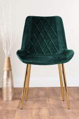 Giovani Round Black Large 120cm Table and 6 Pesaro Gold Leg Chairs - green-pesaro-velvet-gold-chrome-modern-luxury-dining-chair.jpg