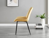 Giovani Round Grey Large 120cm Table and 6 Pesaro Black Leg Chairs - Pesaro-Black-mustard yellow-dining-chair (5).jpg