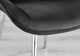 Giovani Round Black Large 120cm Table and 6 Pesaro Silver Leg Chairs - Pesaro-Silver-black-dining-chair (9).jpg