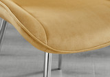 Giovani Round Black Large 120cm Table and 6 Pesaro Silver Leg Chairs - Pesaro-Silver-mustard yellow-dining-chair (9).jpg