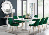 Arezzo Large Extending Dining Table and 8 Pesaro Gold Leg Chairs - arrezzo-high-gloss-extending-dining-table-8-green-velvet-pesaro-gold-chairs-set.jpg