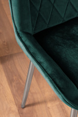 Novara 120cm Round Dining Table and 4 Pesaro Silver Leg Chairs - green-pesaro-velvet-silver-chrome-modern-luxury-dining-chair-8.jpg