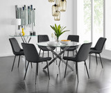 Novara 120cm Round Dining Table and 6 Pesaro Black Leg Chairs - novara-120cm-chrome-metal-round-dining-table-and-6-black-velvet-pesaro-black-chairs-set1.jpg