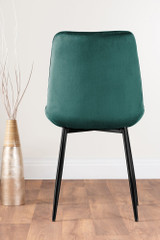 Novara 120cm Round Dining Table and 6 Pesaro Black Leg Chairs - green-pesaro-velvet-black-metal-modern-luxury-dining-chair-2.jpg