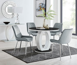 Giovani Round Black Large 120cm Table and 4 Pesaro Silver Leg Chairs - giovani-100-black-high-gloss-round-dining-table-4-grey-velvet-pesaro-silver-chairs-set.jpg