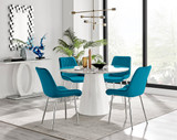 Palma White Marble Effect Round Dining Table & 4 Pesaro Silver Chairs - Palma-120cm-marble-gloss-round-dining-table-4-blue-velvet-pesaro-silver-chairs-set.jpg