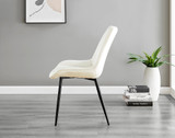 Palma White Marble Effect Round Dining Table & 4 Pesaro Black Leg Chairs - Pesaro-Black-cream-dining-chair (5).jpg