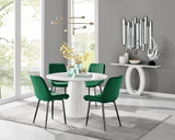 Palma White High Gloss Round Dining Table & 4 Pesaro Black Leg Chairs - Palma-120cm-white-gloss-round-dining-table-4-Green-velvet-pesaro-black-chairs-set.jpg