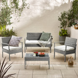 Porto Garden Sofa Set 4 Seat Grey - Porto-2024-Grey-Front 2.jpg