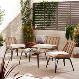 Lisbon Beige Rattan 4 Seat Garden Sofa & Chairs Set - Lisbon-Sofa-Set-Rattan-Brown-1.jpg