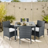 Barbados Grey Rattan 4 Seat Garden Dining Set - Barbados-Grey-Rattan-Outdoor-Set-2-Front.jpg