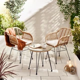 Belize Beige Rattan 2 Seat Garden Bistro Set - Believe-Outdoor-Bistro-Brown-Rattan-1.jpg