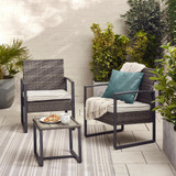 Algarve Grey Rattan 2 Seat Garden Bistro Table Set - Algarve-Bistro-Rattan-Grey-2.jpg