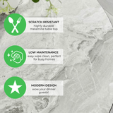 Elina White Marble Effect Round Dining Table & 2 Nora Black Leg Chairs - Elina Infographic- 2200x2200 (2).png