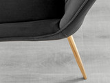 Elina White Marble Effect Round Dining Table & 2 Pesaro Gold Leg Chairs - Pesaro-Gold-black-dining-chair (6).jpg