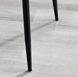 Carson White Marble Effect Square Dining Table & 2 Nora Black Leg Chairs - Nora-Light Grey-Velvet-black-Leg-Dining-Chair-5.jpg