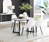 Carson White Marble Effect Dining Table & 4 Corona Black Leg Chairs - carson-4-seat-120cm-rectangle-dining-table-4-white-leather-corona-black-chairs-set.jpg