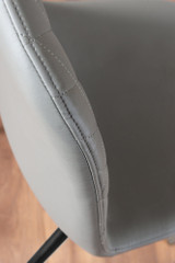 Carson White Marble Effect Dining Table & 4 Corona Black Leg Chairs - grey-corona-black-leg-modern-leather-dining-chair-7.jpg