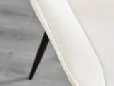 Carson White Marble Effect Square Dining Table & 2 Pesaro Black Leg Chairs - Pesaro-Black-cream-dining-chair (7).jpg