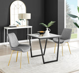 Carson White Marble Effect Square Dining Table & 2 Pesaro Gold Leg Chairs - carson-2-seat-80cm-square-dining-table-2-grey-velvet-pesaro-gold-chairs-set.jpg