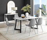 Carson White Marble Effect Dining Table & 6 Corona Silver Chairs - carson-6-seat-160cm-rectangle-dining-table-6-grey-leather-corona-silver-chairs-set.jpg