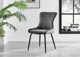Carson White Marble Effect Dining Table & 6 Nora Black Leg Chairs - Nora-Dark Grey-Velvet-black-Leg-Dining-Chair-2.jpg