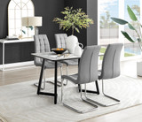 Carson White Marble Effect Dining Table & 4 Murano Chairs - carson-4-seat-120cm-rectangle-dining-table-4-grey-leather-murano-chairs-set.jpg