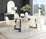 Carson White Marble Effect Dining Table & 6 Pesaro Gold Leg Chairs - carson-6-seat-160cm-rectangle-dining-table-6-cream-velvet-pesaro-gold-chairs-set.jpg