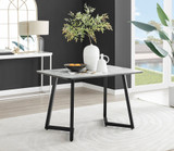 Carson White Marble Effect Dining Table & 4 Belgravia Black Leg Chairs - carson-4-seat-120cm-modern-rectangle-dining-table-1.jpg