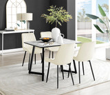 Carson White Marble Effect Dining Table & 4 Pesaro Black Leg Chairs - carson-4-seat-120cm-rectangle-dining-table-4-cream-velvet-pesaro-black-chairs-set.jpg