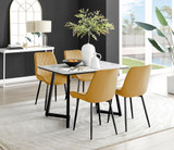 Carson White Marble Effect Dining Table & 4 Pesaro Black Leg Chairs - carson-4-seat-120cm-rectangle-dining-table-4-mustard-velvet-pesaro-black-chairs-set.jpg