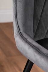 Carson White Marble Effect Dining Table & 4 Pesaro Black Leg Chairs - grey-pesaro-velvet-black-metal-modern-luxury-dining-chair-6.jpg
