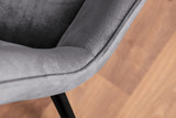 Carson White Marble Effect Dining Table & 4 Pesaro Black Leg Chairs - grey-pesaro-velvet-black-metal-modern-luxury-dining-chair-9.jpg