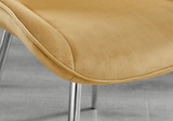 Carson White Marble Effect Square Dining Table & 2 Pesaro Silver Chairs - Pesaro-Silver-mustard yellow-dining-chair (9).jpg