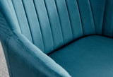Carson White Marble Effect Dining Table & 6 Calla Black Leg Chairs - Calla-blue-black-dining-chair-6.jpg