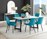 Carson White Marble Effect Dining Table & 6 Pesaro Black Leg Chairs - carson-6-seat-160cm-rectangle-dining-table-6-blue-velvet-pesaro-black-chairs-set.jpg
