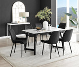 Carson White Marble Effect Dining Table & 6 Pesaro Black Leg Chairs - carson-6-seat-160cm-rectangle-dining-table-6-black-velvet-pesaro-black-chairs-set.jpg