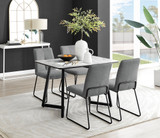 Carson White Marble Effect Dining Table & 4 Halle Chairs - carson-4-seat-120cm-rectangle-dining-table-4-dark-grey-fabric-halle-black-chairs-set.jpg