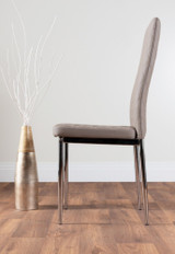 Novara White High Gloss Round Dining Table & 4 Milan Chrome Leg Chairs - cappuccino-milan-hatched-chrome-metal-modern-stylish-dining-chair-2_1.jpg