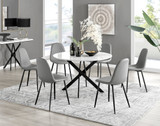 Novara White Gloss Black Leg 120cm Round Dining Table & 6 Corona Black Leg Chairs - novara-white-120-black-metal-round-dining-table-6-grey-leather-corona-black-chairs-set.jpg