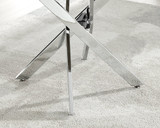 Novara Grey Concrete Effect Round Dining Table & 4 Lorenzo Chairs - novara-concrete-100-silver-chrome-modern-round-dining-table-4.jpg