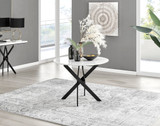 Novara White Gloss Black Leg Round Dining Table & 4 Pesaro Black Leg Chairs - novara-white-100-black-metal-modern-round-dining-table-1.jpg