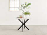 Novara White Marble Black Leg Round Dining Table & 4 Belgravia Black Leg Chairs - novara-marble-100-black-metal-modern-round-dining-table-2.jpg