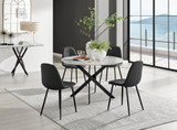 Novara White Marble Black Leg 120cm Round Dining Table & 4 Corona Black Leg Chairs - novara-marble-120-black-metal-round-dining-table-4-black-leather-corona-black-chairs-set.jpg
